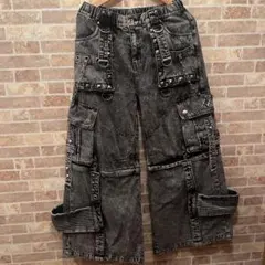 【本日限定値下げ】REFLEM 2WAY スタッズ チェーン ワイドデニムのサムネイル