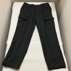 新品 トゥモローランド カシミア混 グレー フランネルカーゴ パンツ 48 下