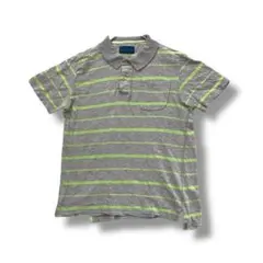 RAGEBLUE ポロシャツ Mサイズ　ストライプ　メンズ　半袖トップス綿100