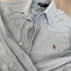 【希少！】Ralph Lauren ライトブルー ボタンダウンシャツ