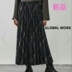 グローバルワーク イージーケアプリーツスカート ショート