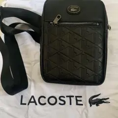 LACOSTE モノグラム ショルダーバッグ ブラック コメント即返信致します LACOSTE モノグラム ショルダーバッグ ブラック コメント即返信致し