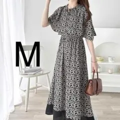 【 Classical Elf 】ワンピース ロング 花柄 ブラック M 春夏