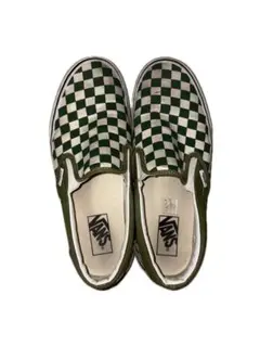 00s VANS スリッポン チェッカー グリーン
