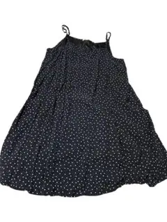 大きいサイズLL/キャミワンピース ネイビー 星柄/バックリボンあり