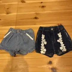 値下げ　ショートパンツセット　90