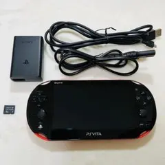 SONY PS Vita 本体 赤 黒 充電器8GBメモリーカード付き