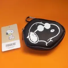 PEANUTS スヌーピー 顔型 コインケース 黒地 即購入可能！