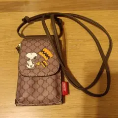 スヌーピー しまむらコラボスマホショルダーバッグ
