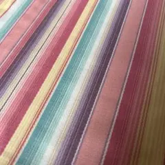 ハンドメイド　コットン生地　ストライプ