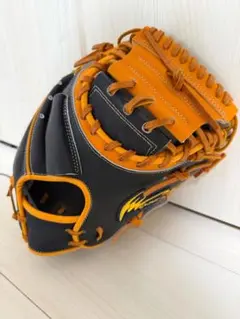真*丸様 プロ実使用、プロ支給品　T-2刻印有りSSK 硬式野球用グローブ 黒・ 真*丸様 プロ実使用、プロ支給品 T-2刻印有りSSK 硬式野球用グローブ