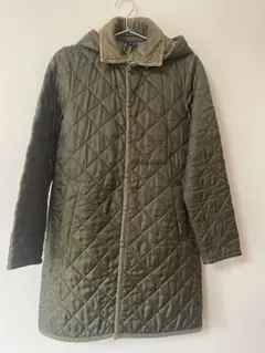 ラベンハム　フード付き　キルティングジャケット カーキ　38