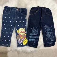 アンパンマン80サイズデニムボトムセット