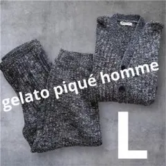 上下セット ジェラートピケ HOMME メランジモコカーディガン
