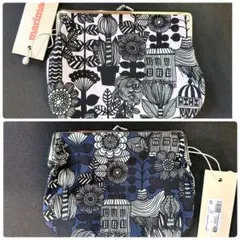 マリメッコ　レア　2種類の柄が入った　がま口ポーチ　リントゥクト　新品　限定