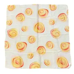 美品◎ シルク100%◎ スカーフ 抽象柄