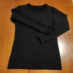 ユニクロ　超極暖ヒートテック　クルーネックT(長袖)　WOMEN　ブラック　М