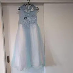 水色の蝶刺繍フォーマルドレス 150
