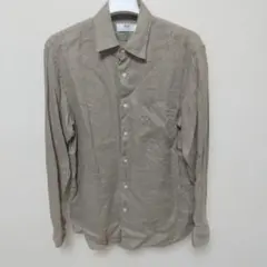 2025年モデル UNIQLO プレミアムリネン長袖シャツ ベージュ S