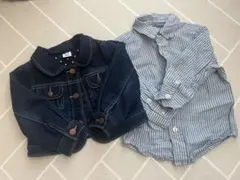 【Baby GAP】80サイズ(12-18)デニムジャケット・ストライプシャツ