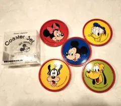 【希少】ディズニー ミッキー&フレンズ レトロ コースター 5枚セット