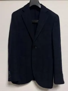 Ｌ.B.M.1911 ネイビー チェック柄 テーラードジャケット