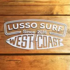 正規品　LUSSO SURF 防水ステッカー白☆ベイフローのサムネイル