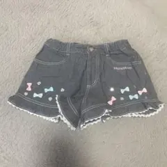MEZZO PIANO フリル付きデニムショートパンツ 130cm