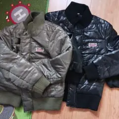 キッズジャケット オリーブグリーン ブラック 2点セット