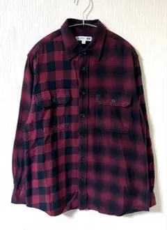 JW ANDERSON × UNIQLO オンブレ×ブロック切り替えしネルシャツ