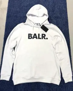 新品タグ付き BALR. ホワイト パーカー ロゴ　トレーナー　スウェット 新品タグ付き BALR. ホワイト パーカー ロゴ トレーナー スウェット