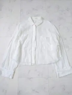 未使用近】慈雨 センソユニコ 変形 デザイン ジャケット 白 40 綿