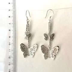 【シルバー925 蝶ピアス】蝶・バタフライモチーフ