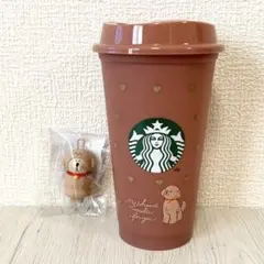 スタバ バレンタイン カラーチェンジングリユーザブルカップ473ml ベアリスタ