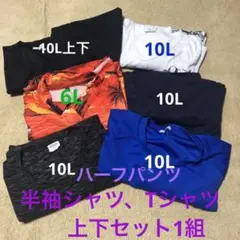 大きいサイズ 10L Tシャツ3枚 上下セット パンツ 6L柄シャツ1枚