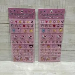 2枚 チェゴシム 산리오 キャラクターズ タイルシール ピンク