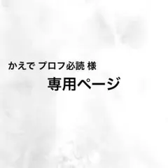 【かえで プロフ必読】様 専用ページ