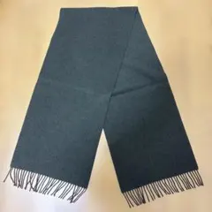 Joshua Ellis 英国製カシミヤマフラー ダークカーキ