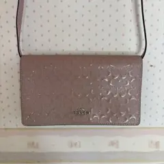 美品)大人気、コーチ、ショルダーウォレット、オールレザー 
