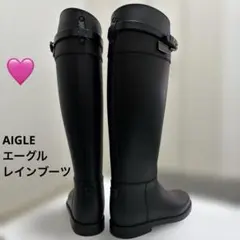 即発送★AIGLE エーグル　レインブーツ　ロングブーツ　36 ヒール 23cm