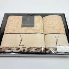 イヴ・サンローラン　タオルセット　ベージュ　レオパード