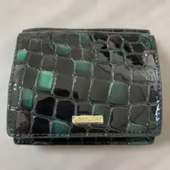 BARCOS バルコス 二つ折り財布 エナメル仕上げ