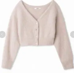 SNIDEL スナイデル フォックスファーショートカーディガン ピンク