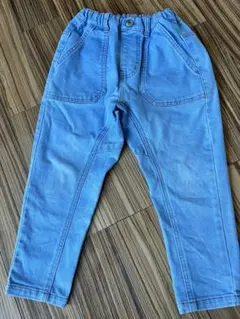 moujonjonライトブルー ストレートパンツ