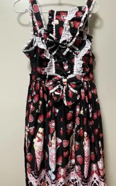 Lyrical Bunny Parlorジャンパースカート 黒 AngelicPretty Lyrical Bunny Parlorスカート