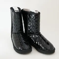 UGG ブラック キルティング ムートンブーツ
