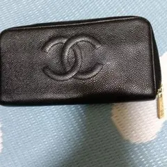 CHANEL キャビアスキン ラウンドファスナー長財布のサムネイル