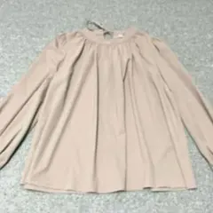 Futierland ブラウス　ライトブラウン　バックリボン 袖ゴム