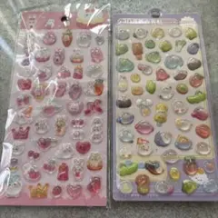 3dぷくぷくシール　2点