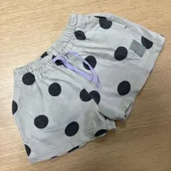 ブリーズ　カラバリ　イージーパンツ　4分丈　キナリ　ドット　90 ハーフパンツ